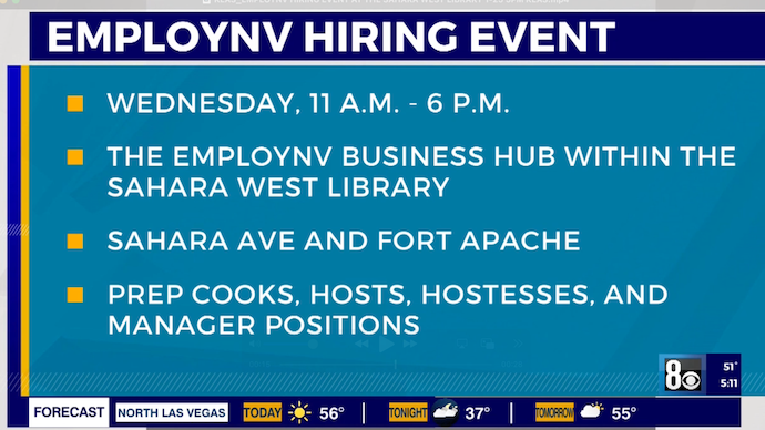 EmployNV Hiring Event at Sahara West Library