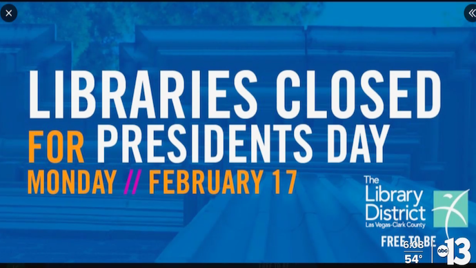 Libraries Closed for Presidents Day