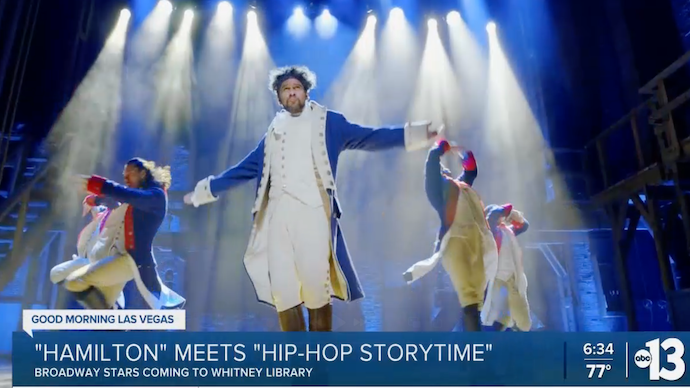 Cast of Hamilton at the Whitney Library