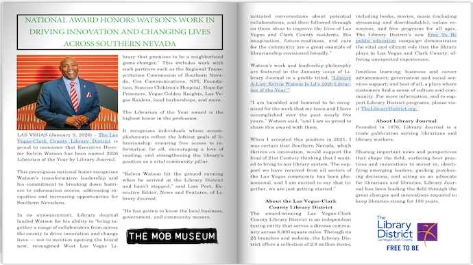 National Award Honors Kelvin Watson's Work in Driving Innovation and Changing Lives in Southern Nevada