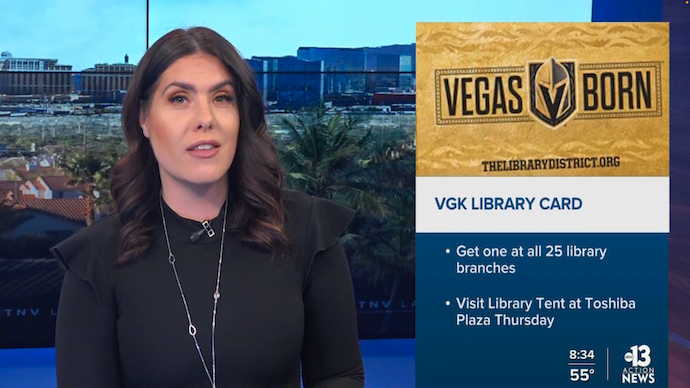 Library District Offering New Vegas Golden Knights Gold Library Card