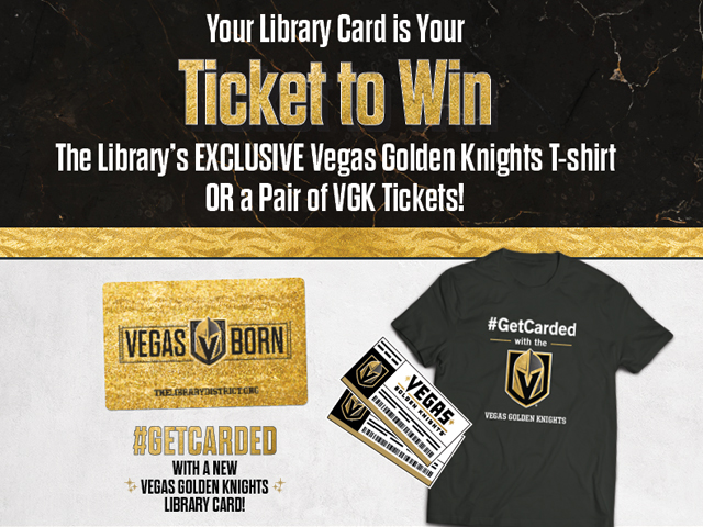 Library District and Vegas Golden Knights Unveil New Library Card Inspired by “The Golden Age” Metallic Jerseys